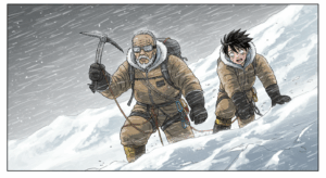 xperienced Sherpa guide leading climber up snowy mountain, illustrating how PeopleSoft consulting experts guide organizations through complex implementations